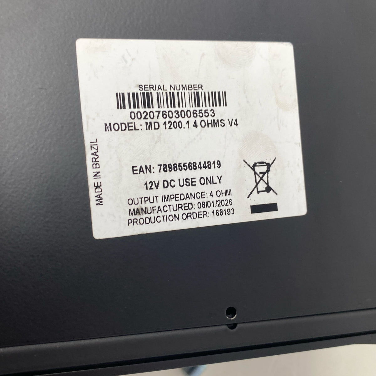 Serial #/Tag-UNT673056NL0