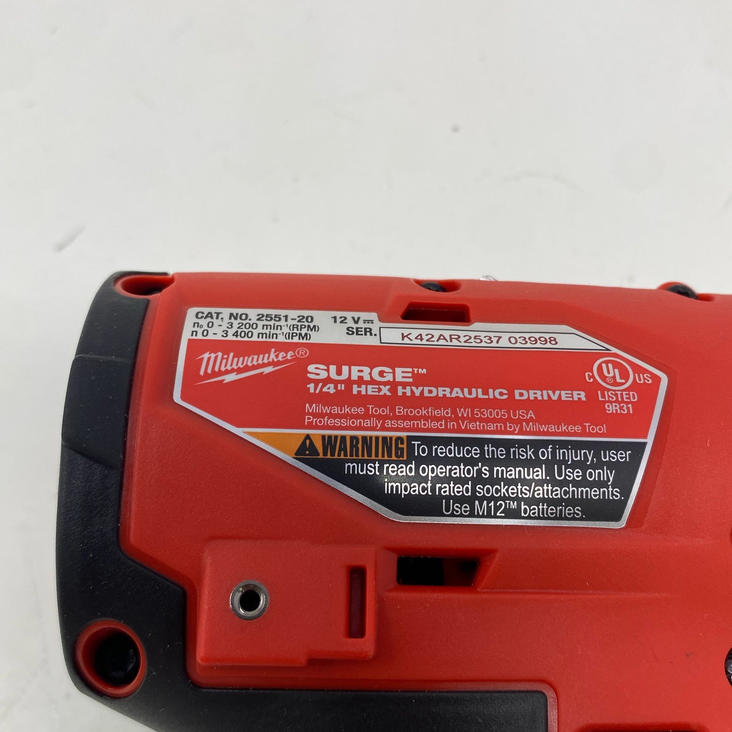 Serial #/Tag-LPNO579903676