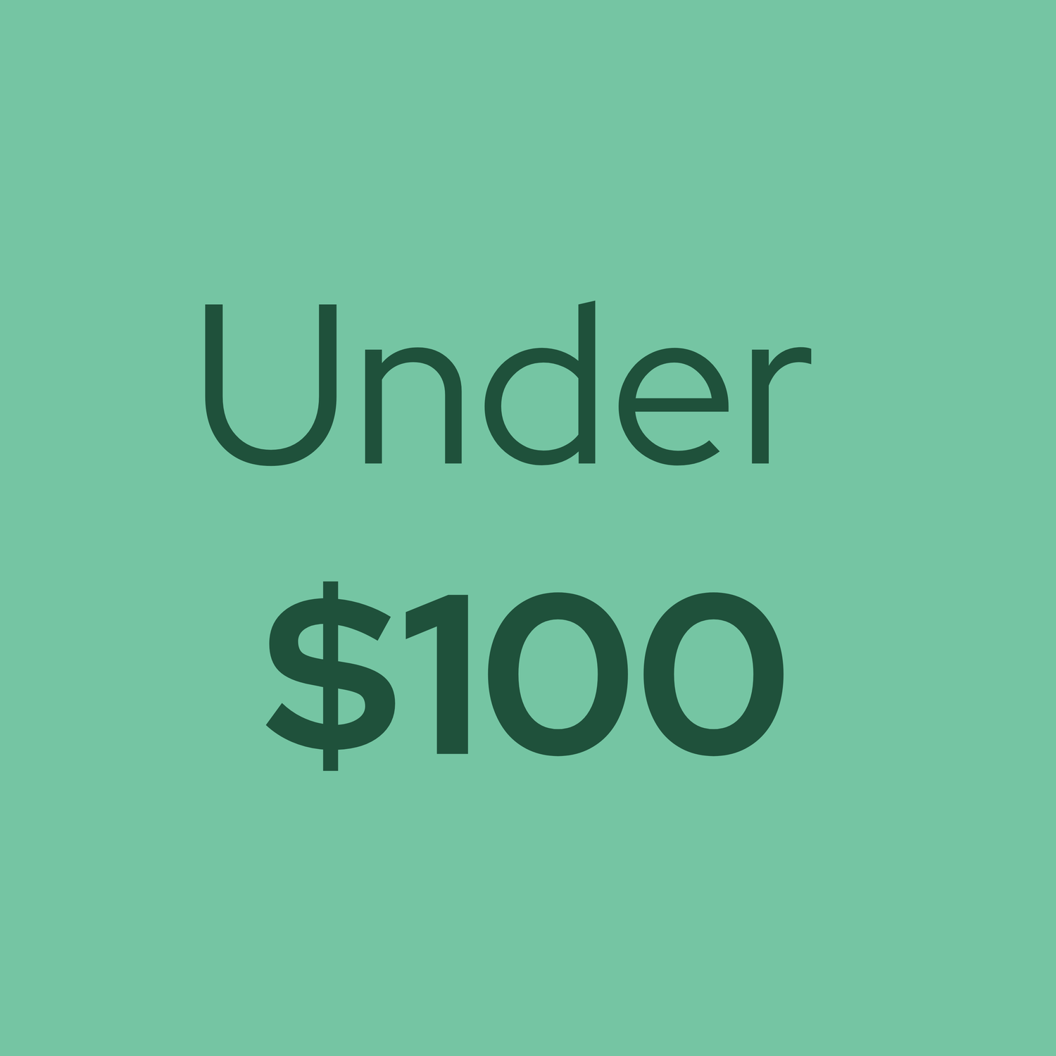 Under $100