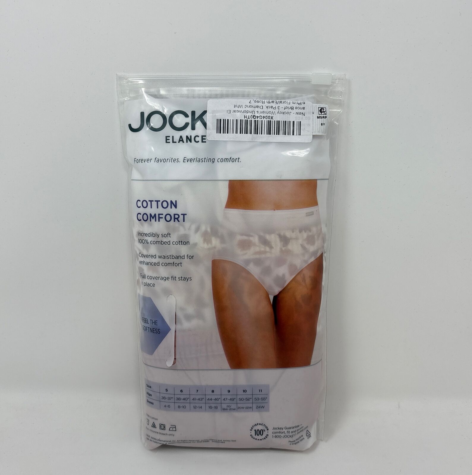 Jockey Women's Underwear Elance Brief - 3 Pack, 7L