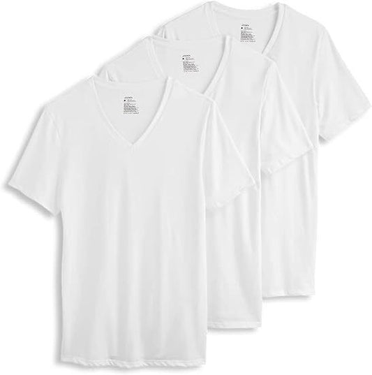 Jockey Men's Undershirt Classic V Neck - 3 Pack - Large