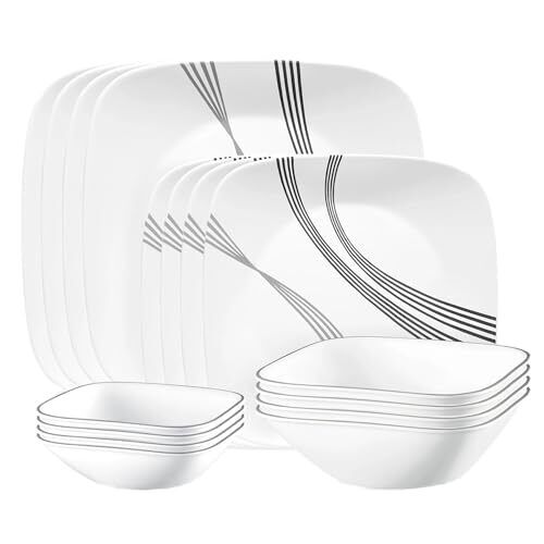 Corelle Urban Arc 16pc, Service for 4, Dinnerware Set