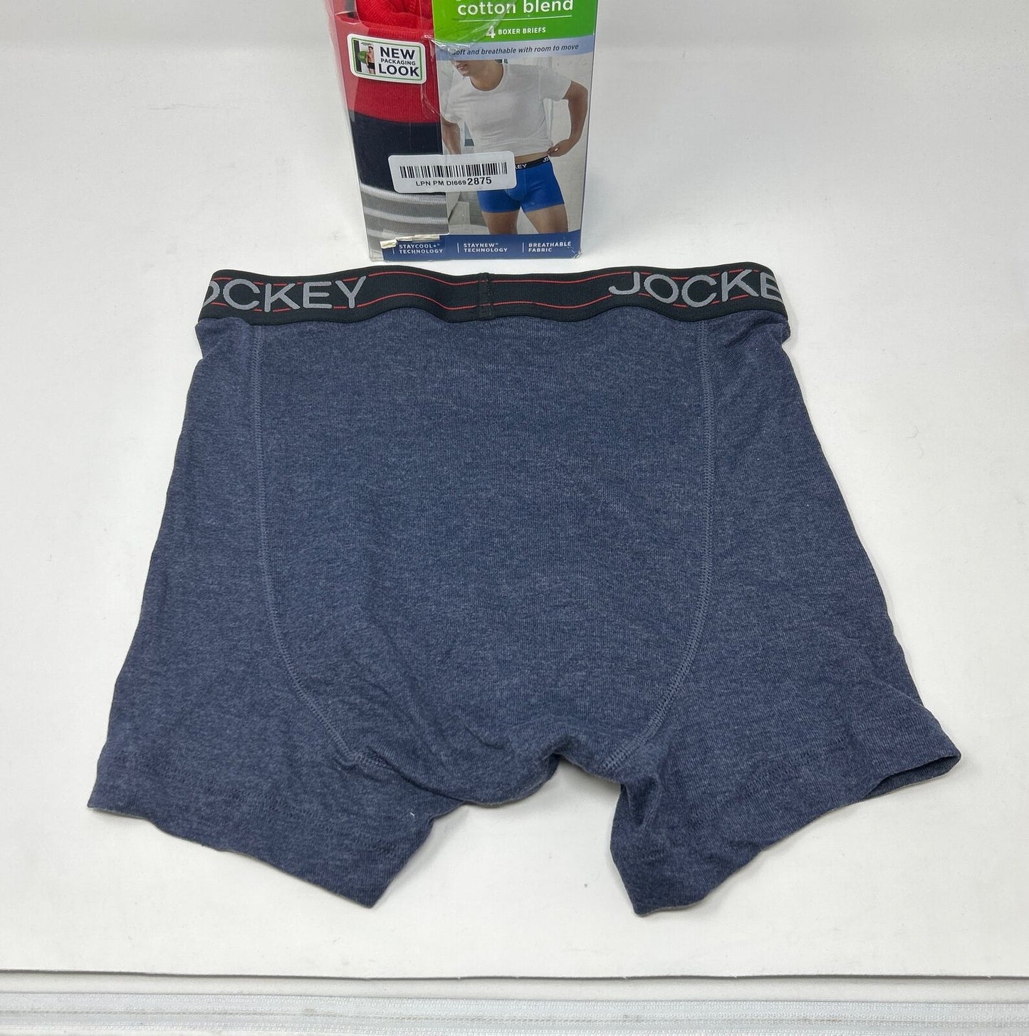 Men's Jockey 4-Pack Active Cotton Lightweight Cotton Blend 5" Underwear Size: S