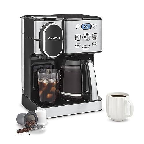 Cuisinart 12-Cup Glass Carafe Automatic Hot & Iced Coffee Maker Stainless Steel