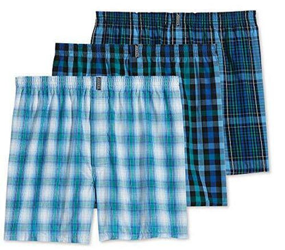 Men's 3-Pack Jockey Classic Cotton Blend Full Cut Boxers Plaids - 3 pack Large