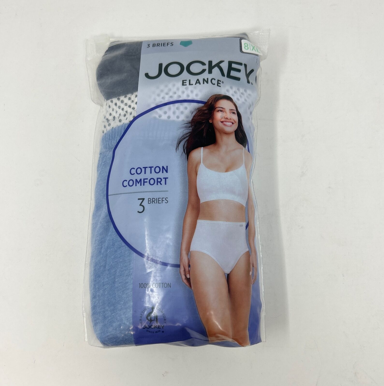 Jockey Women's Underwear Plus Size Elance French Cut - 3 Pack, Size 8/XL