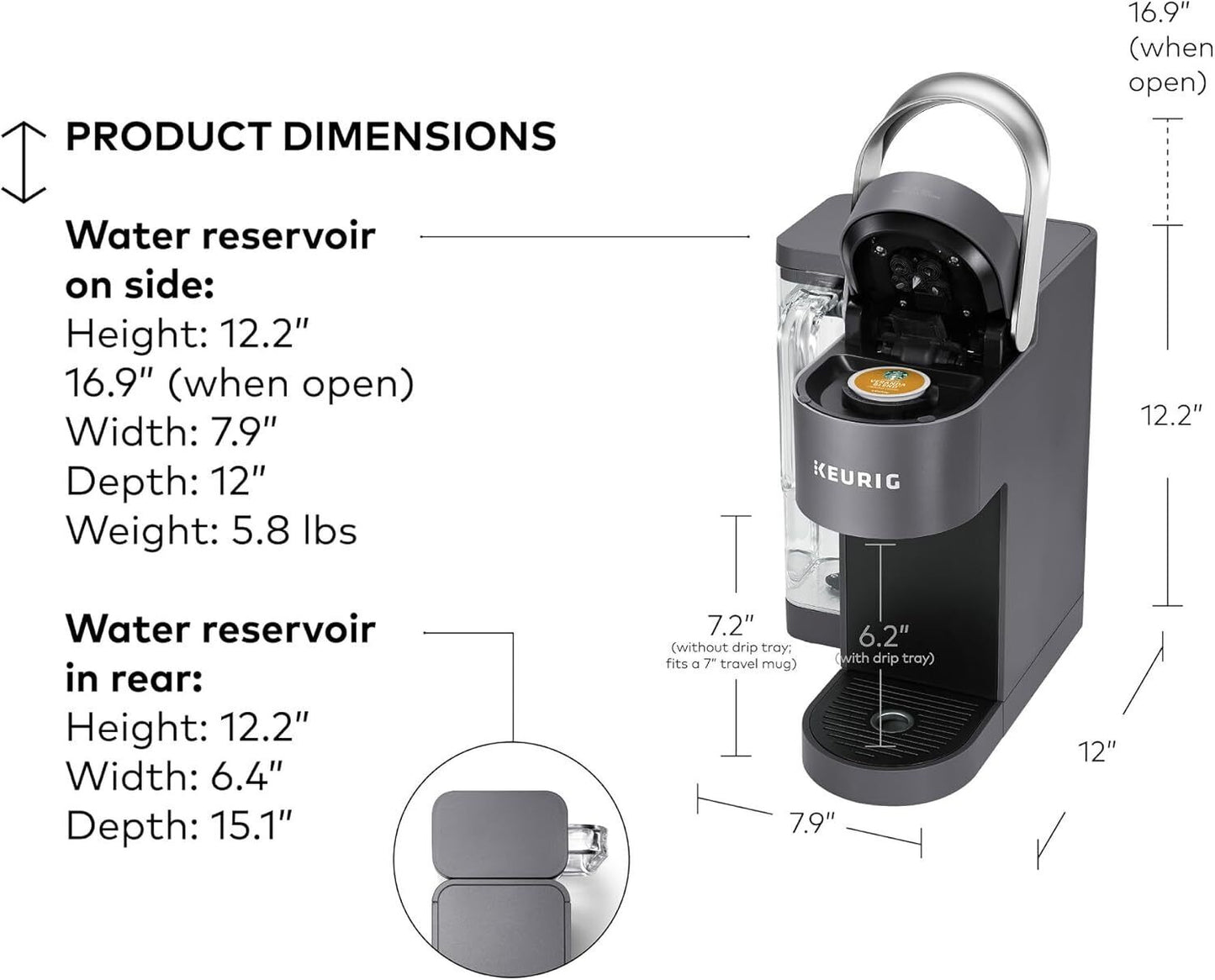 Keurig K-Supreme Plus Smart Single Serve Stainless Coffee Maker - Gray