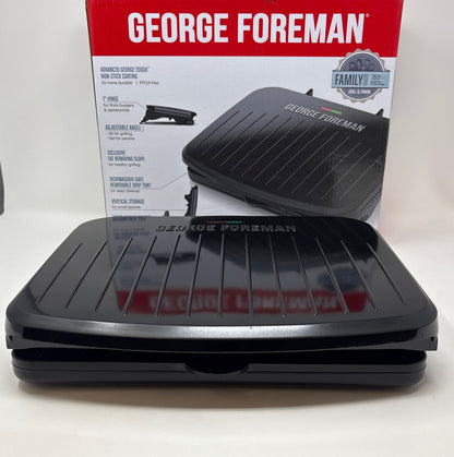 George Foreman 5-Serving Classic Plate Electric Indoor Grill and Panini Press