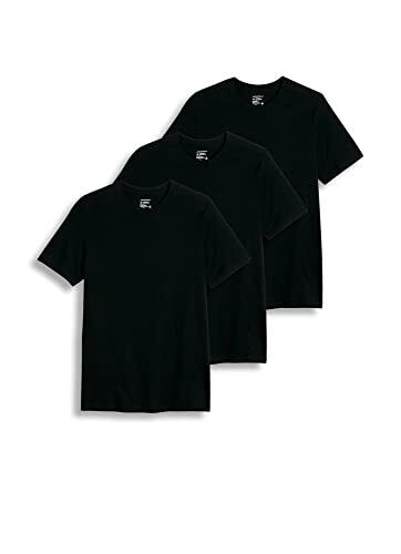 Jockey Men's Undershirt Classic Crew Neck 3 Pack Black Size Large