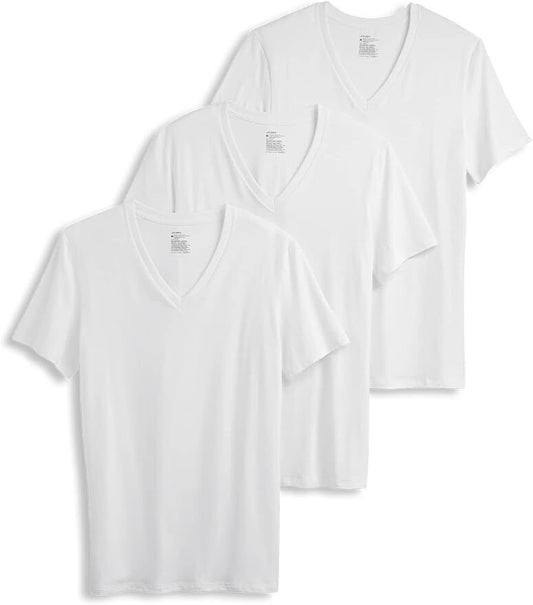 Jockey Men's Classic White V-Neck - 3 Pack Size-Medium(38-40) 