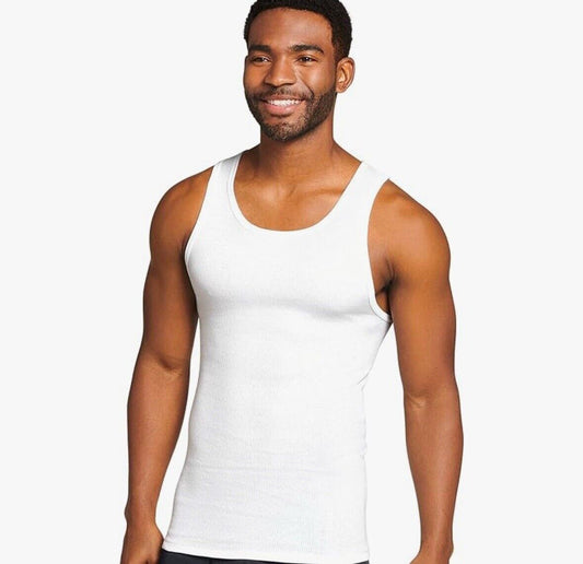 Jockey Men's Undershirt 100% Cotton Tank - 4 Pack