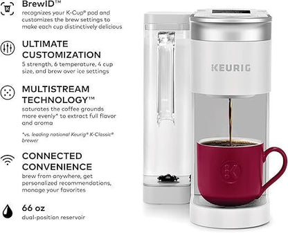 Keurig - K-Supreme SMART Single Serve Coffee Maker, WiFi Compatibility - White