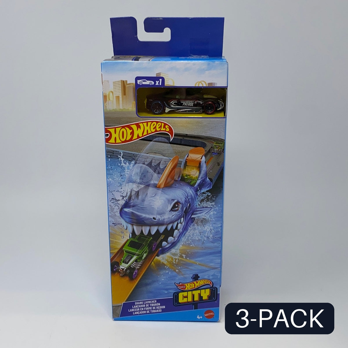 Hot Wheels City Shark Launcher Playset w/ Car GVF43 (Blue) - 3 PACK ...