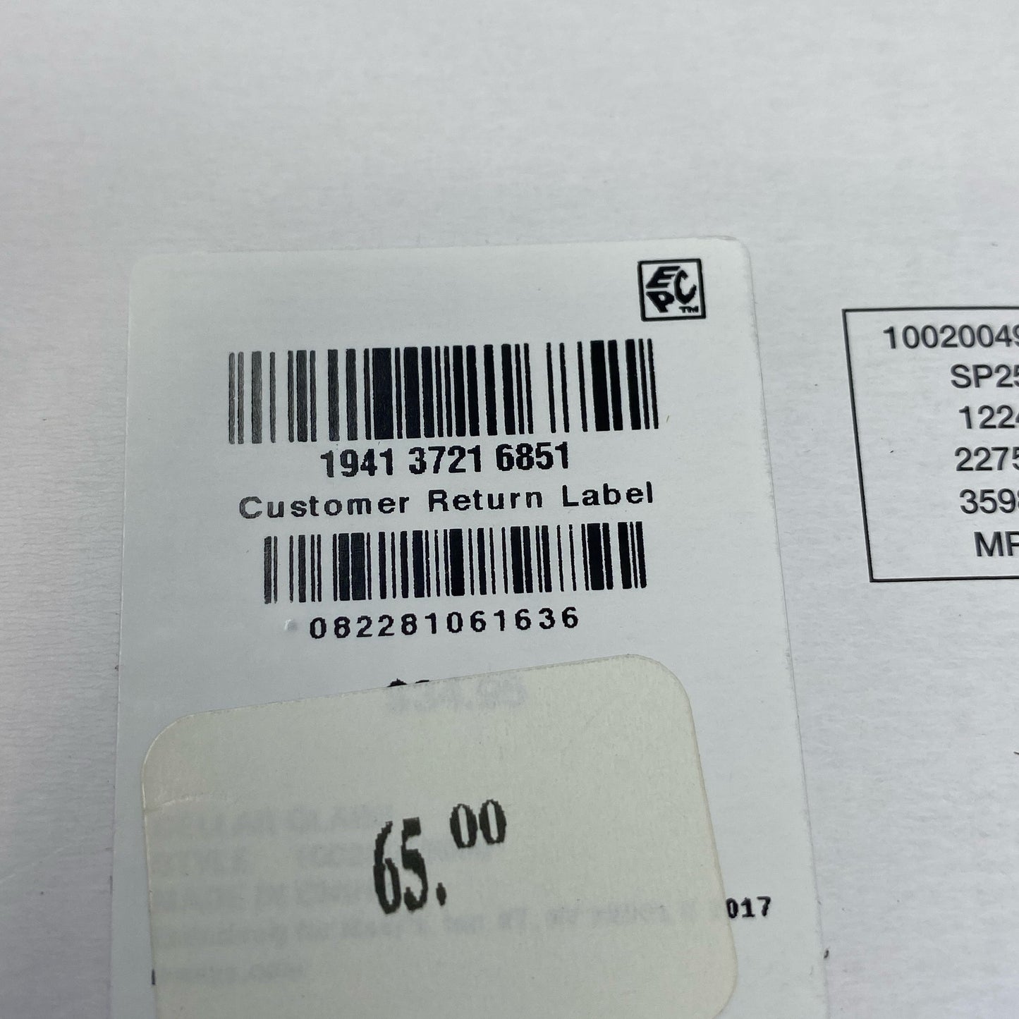 Serial #/Tag-UNT853708BUH