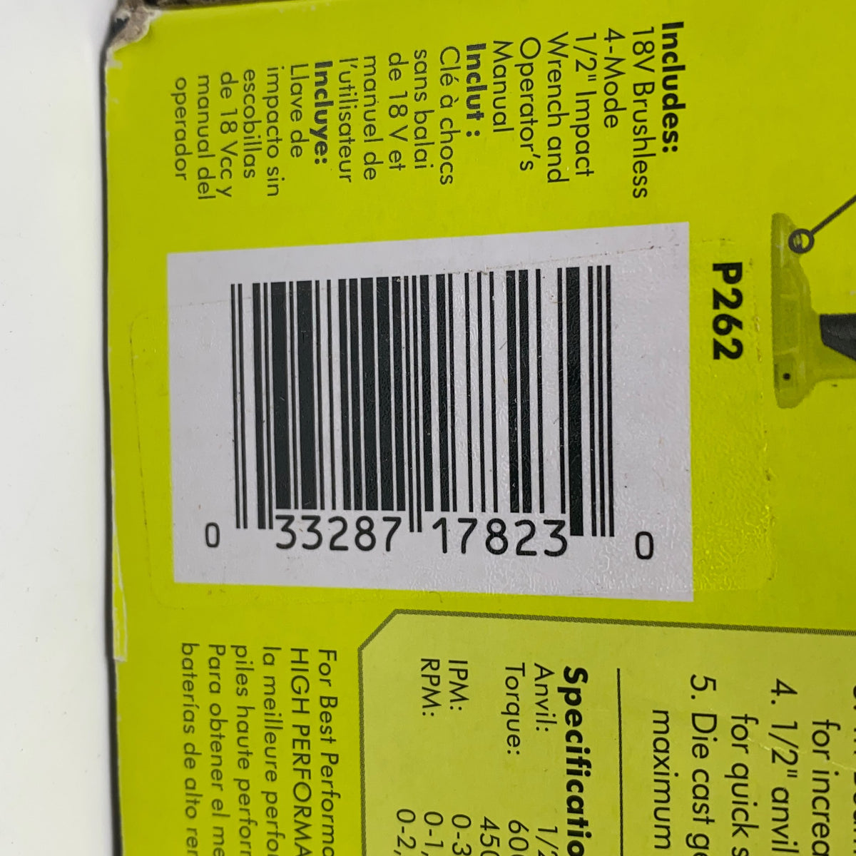 Serial #/Tag-LPNAC901862620