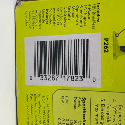 Serial #/Tag-LPNAC901862620