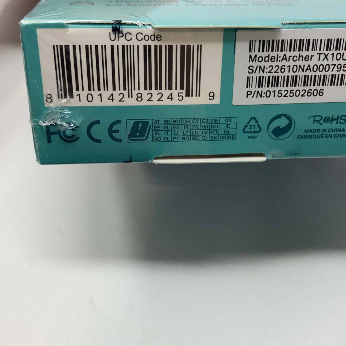Serial #/Tag-UNT480178E7R