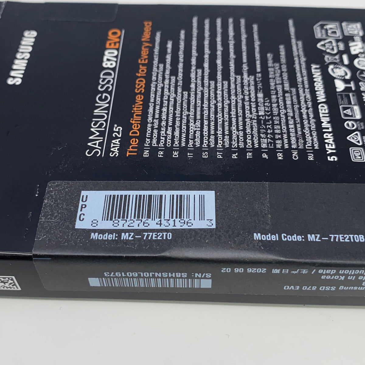 Serial #/Tag-UNT484599EEP