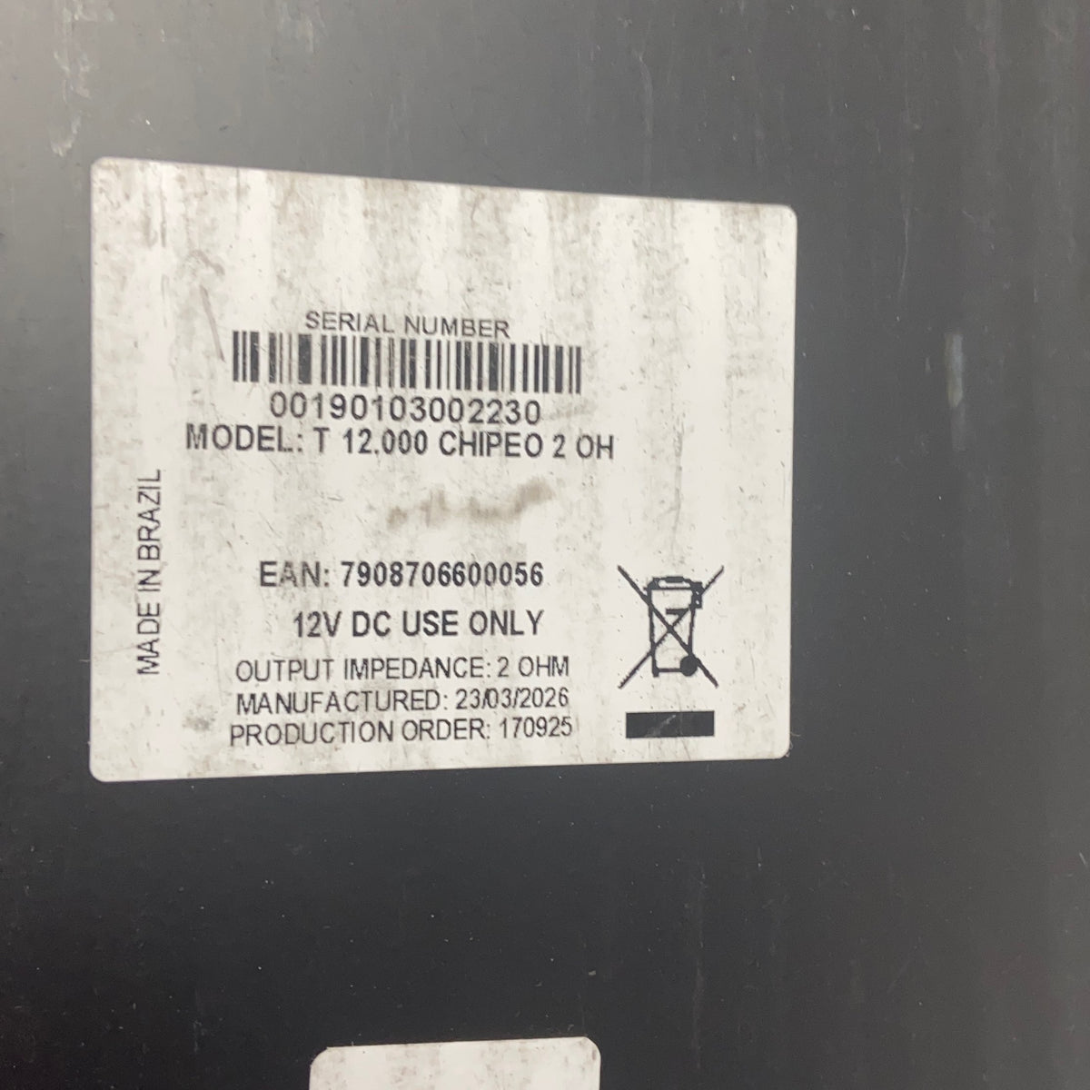 Serial #/Tag-LPNPMGM3500695