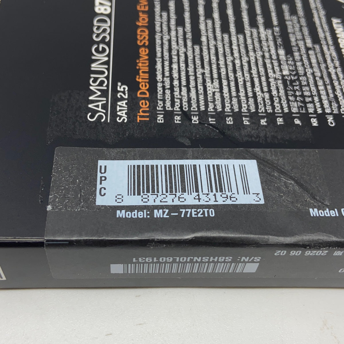 Serial #/Tag-UNT467169N6B