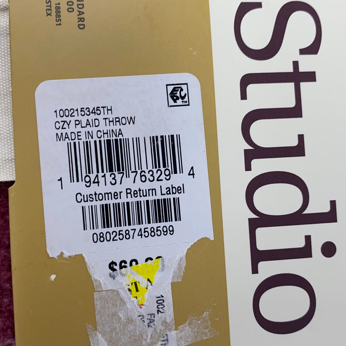 Serial #/Tag-UNT3576417CRF