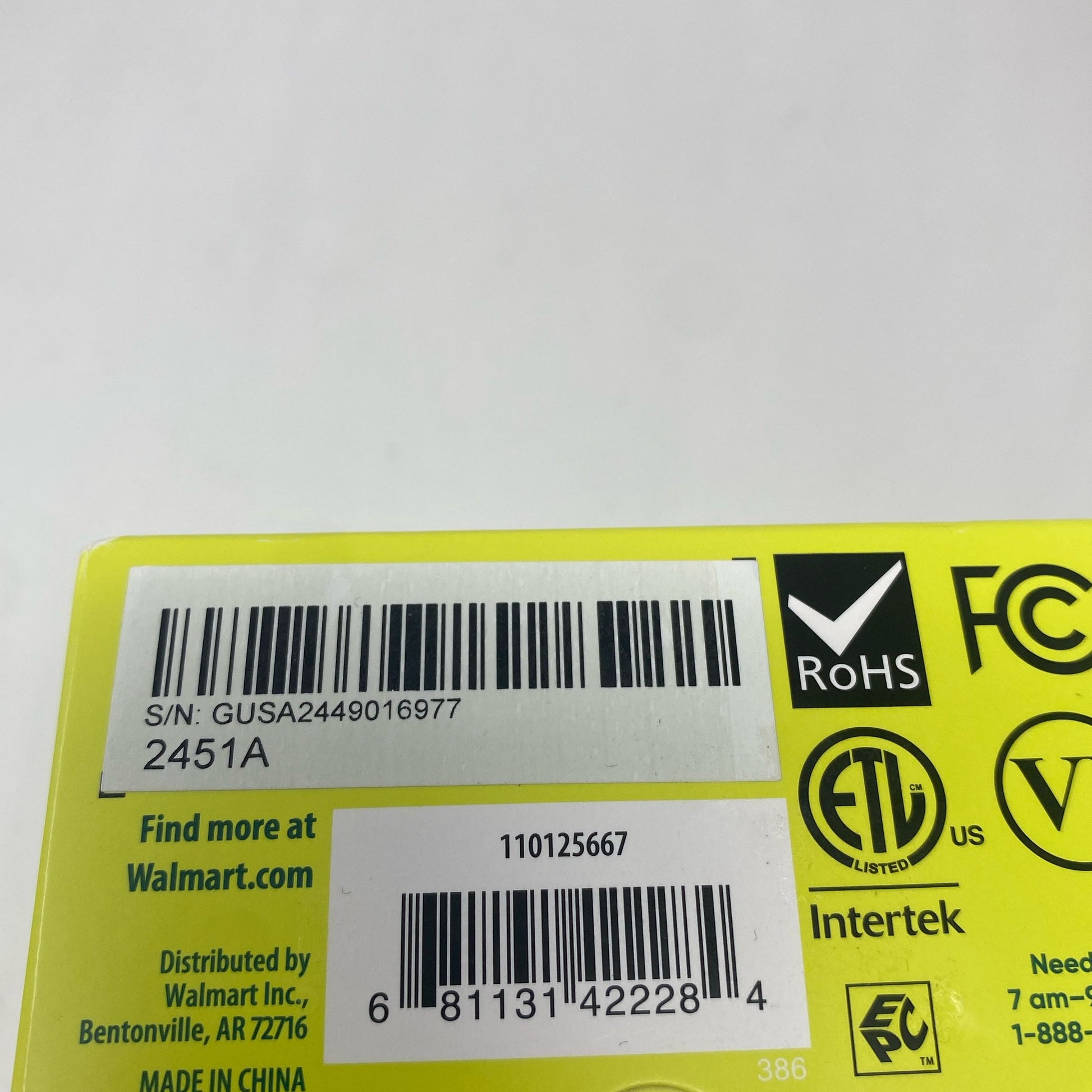 Serial #/Tag-LPNRRJI3614122