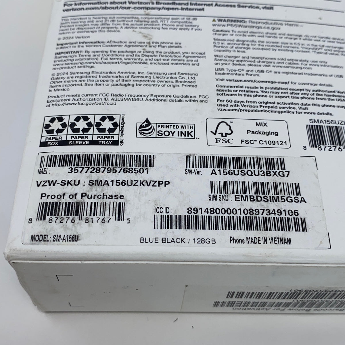 Serial #/Tag-UNT135260L84