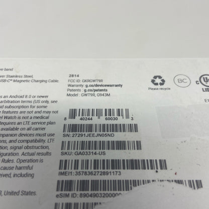 Serial #/Tag-UNT250429DBW