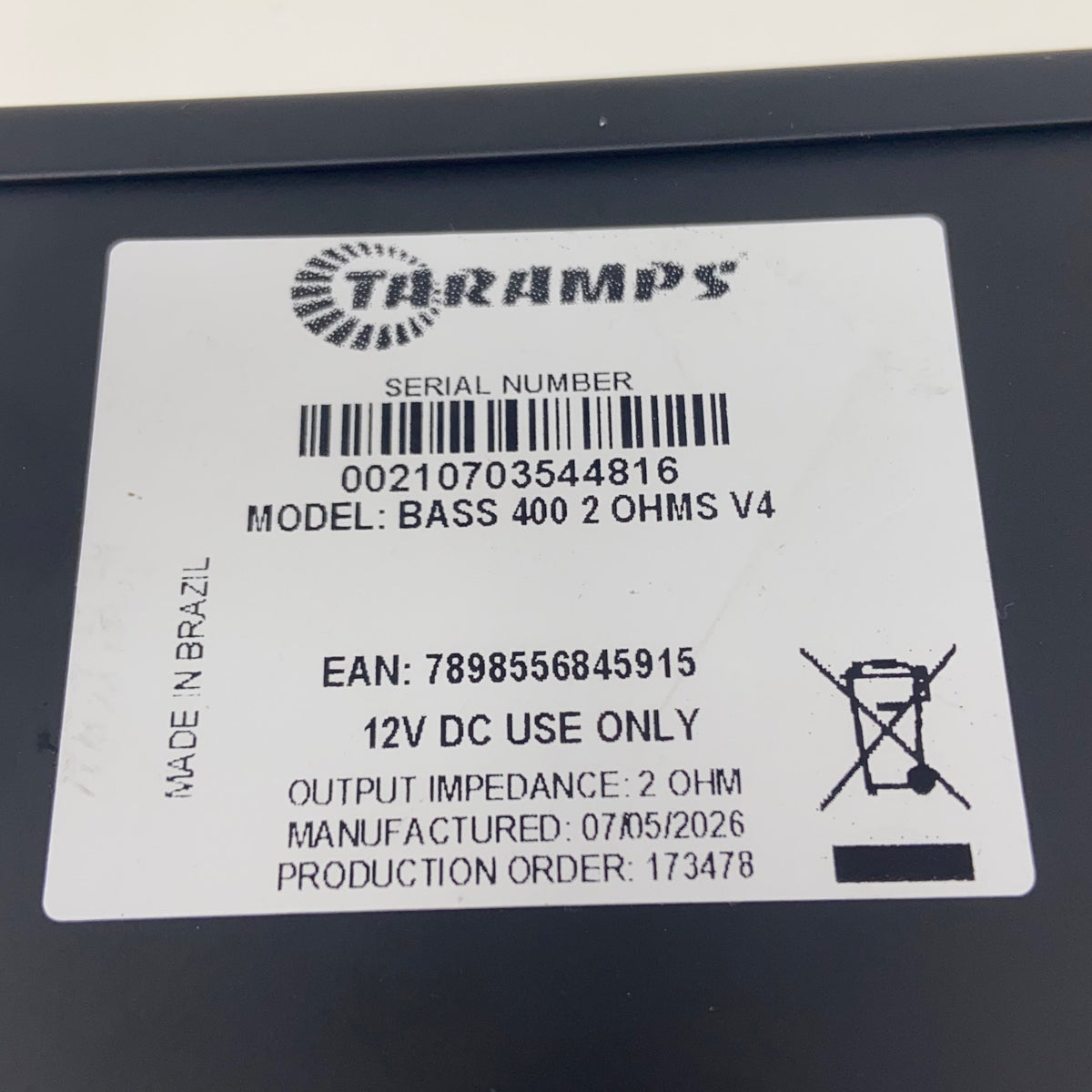 Serial #/Tag-LPNPMGK7834931