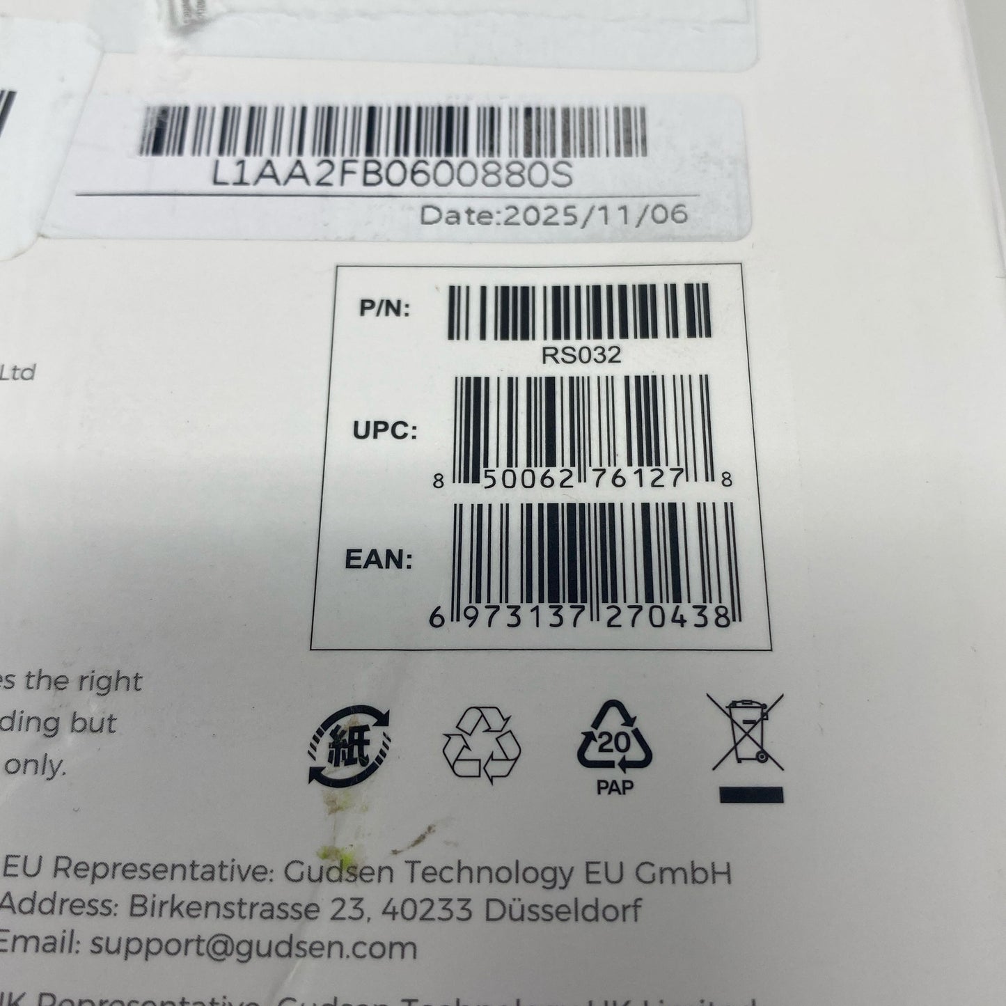 Serial #/Tag-LPNO573850519