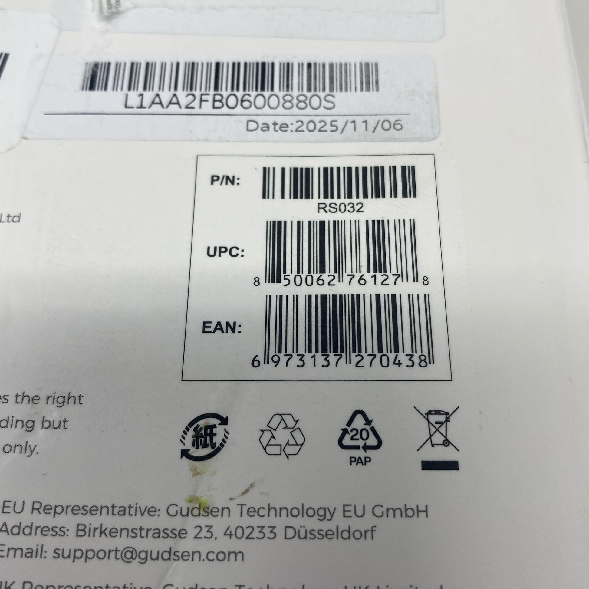 Serial #/Tag-LPNO573850519