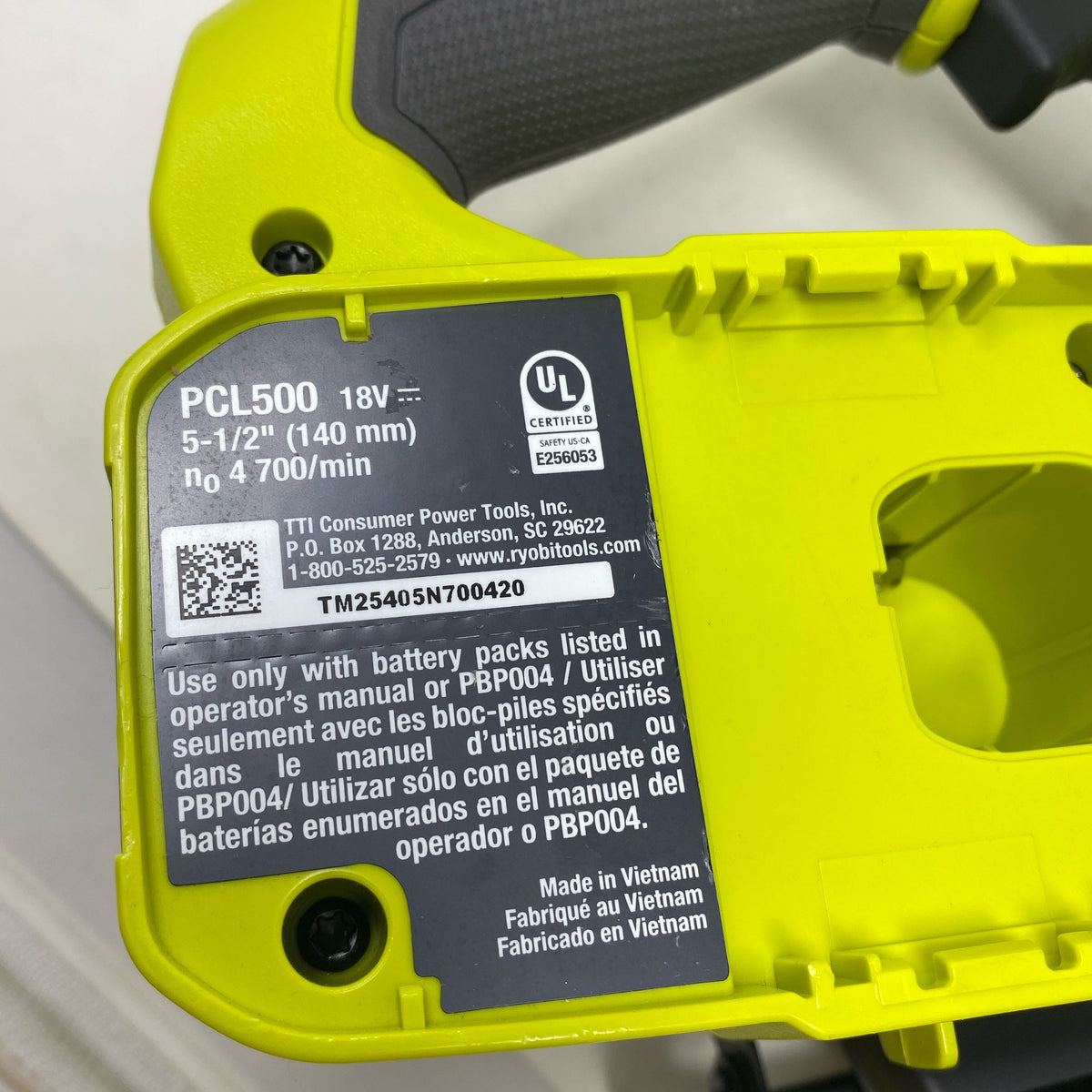 Serial #/Tag-UNT921958RW2