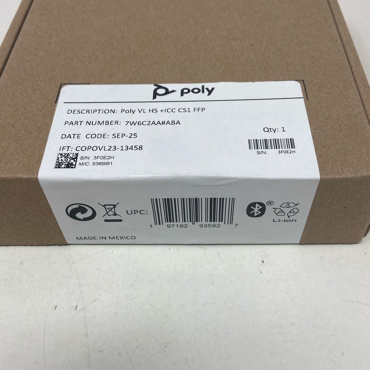 Serial #/Tag-UNT576912XAB