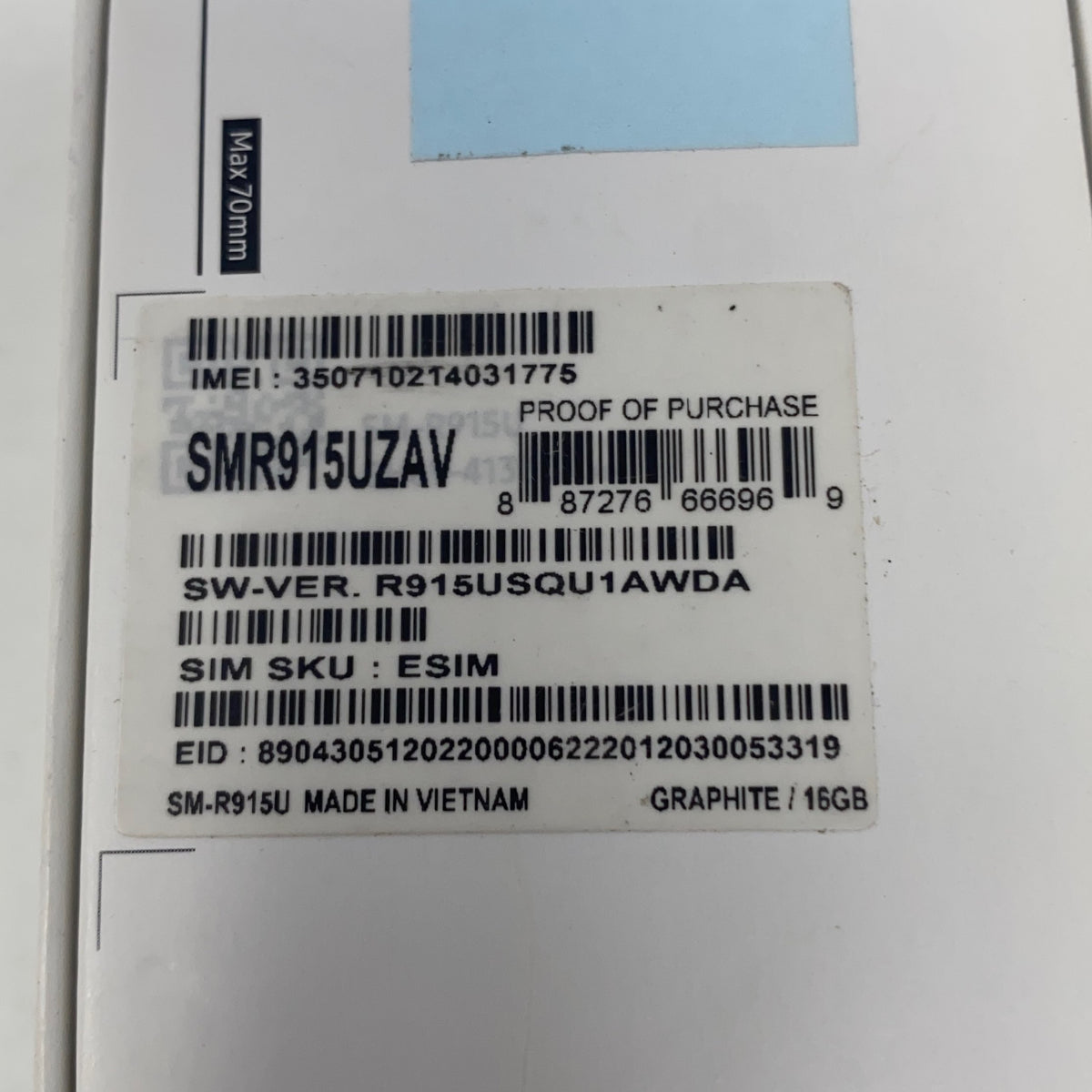 Serial #/Tag-UNT212336DKX