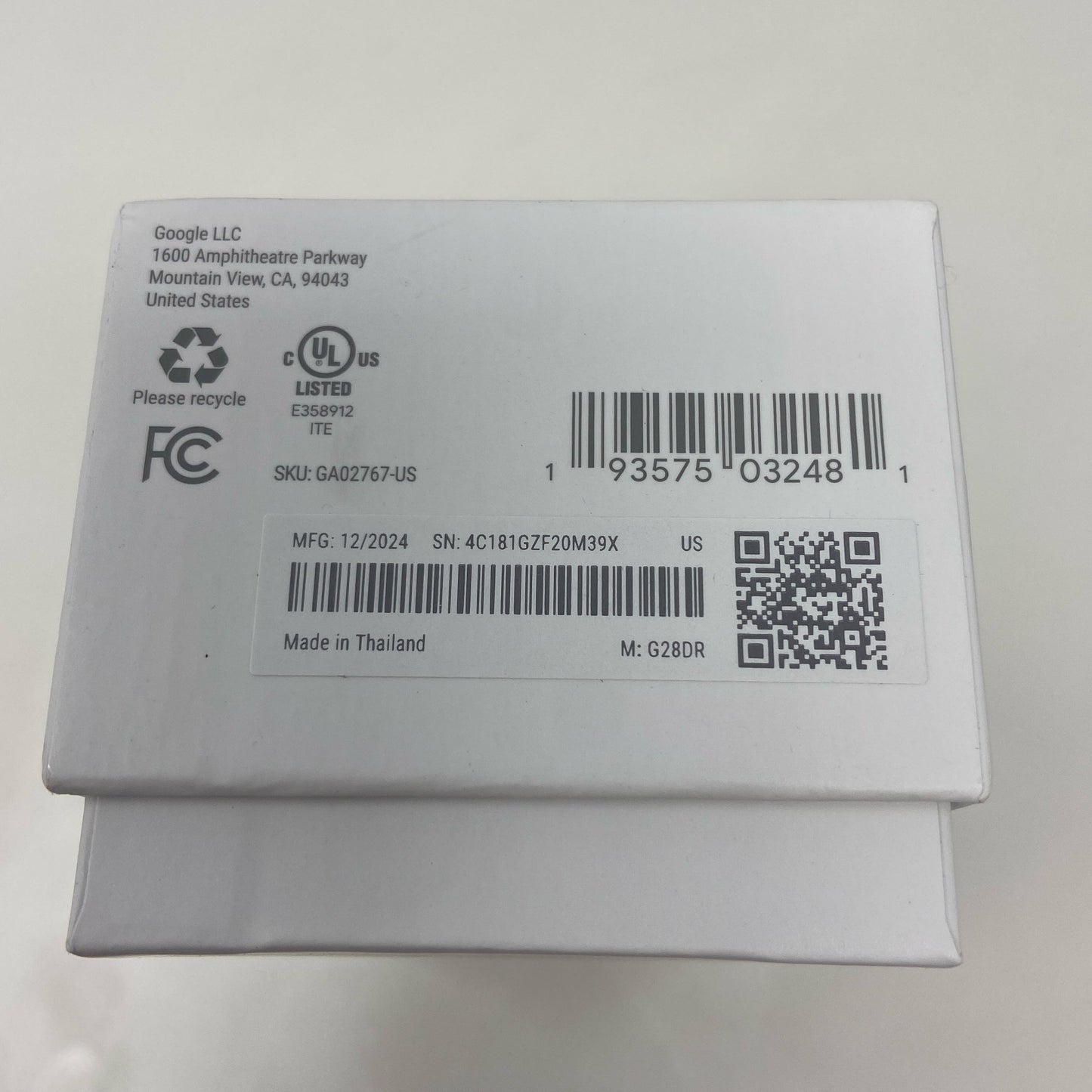 Serial #/Tag-LPNAC296737630