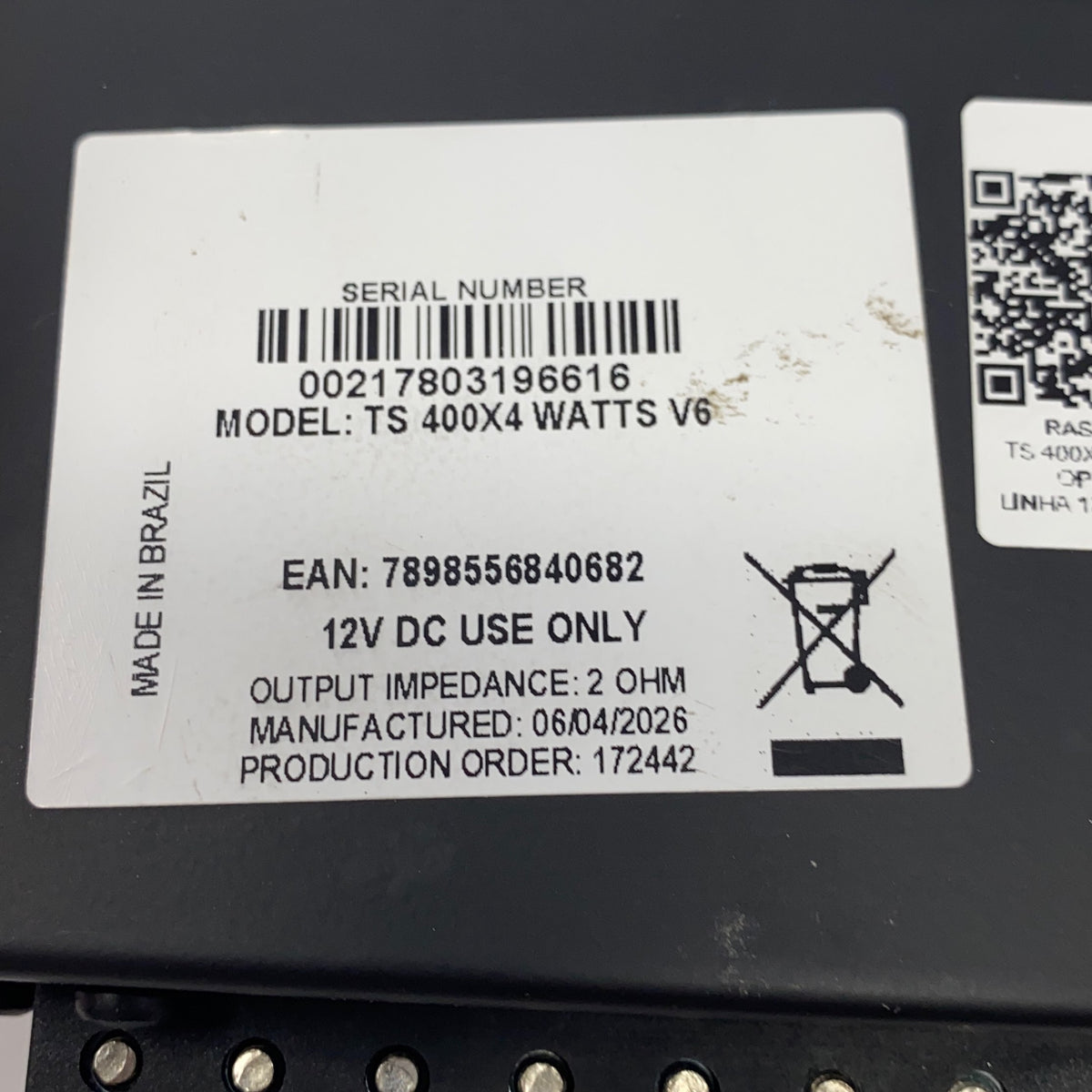 Serial #/Tag-UNT986922CL3