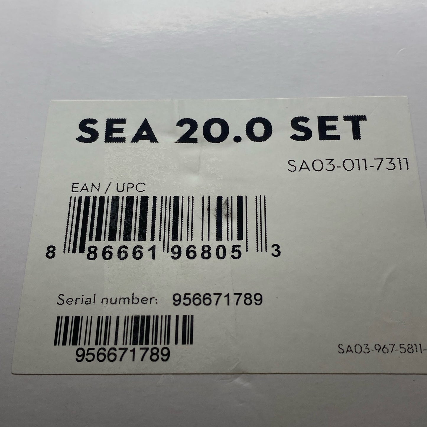 Serial #/Tag-UNT675787PEX
