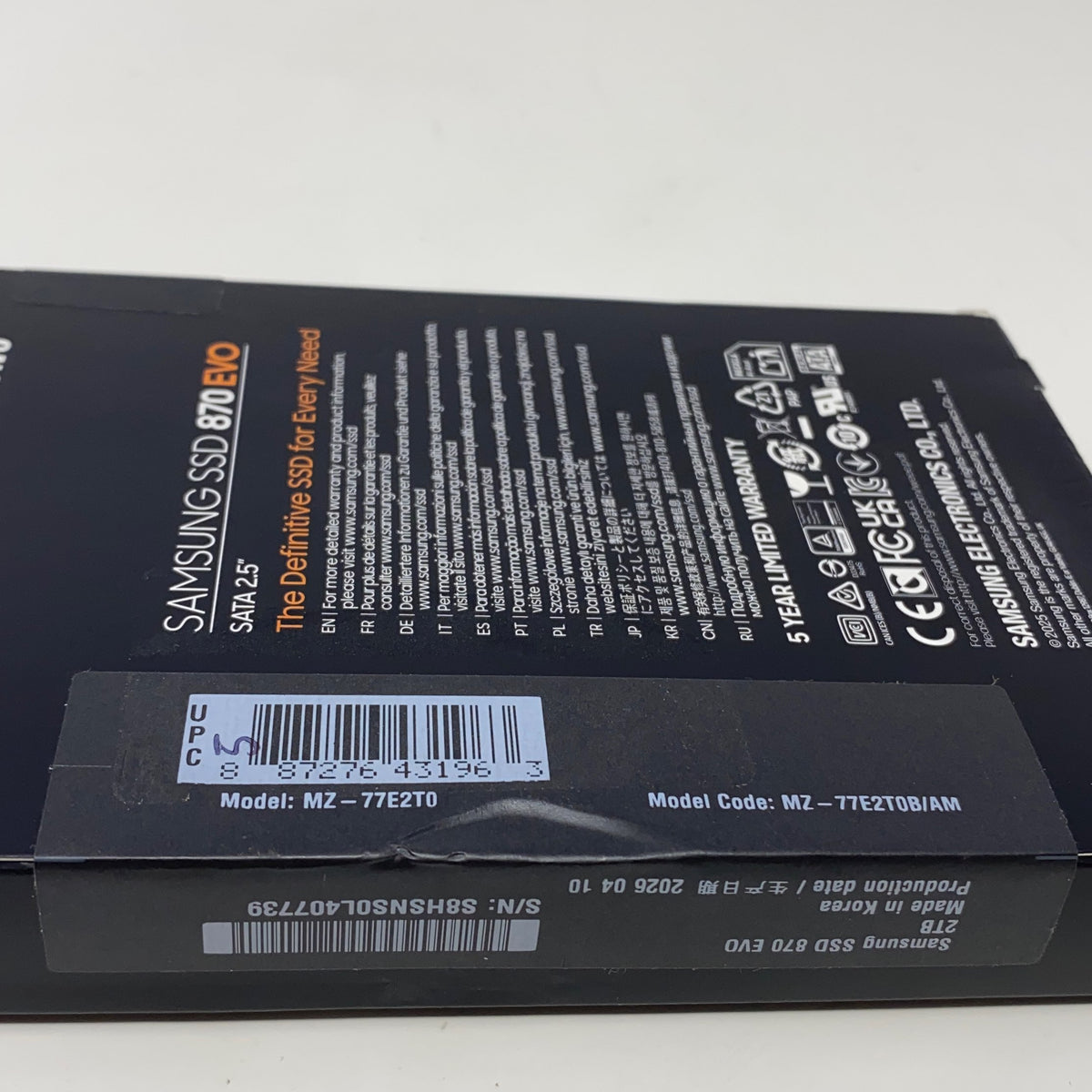 Serial #/Tag-UNT656335J90