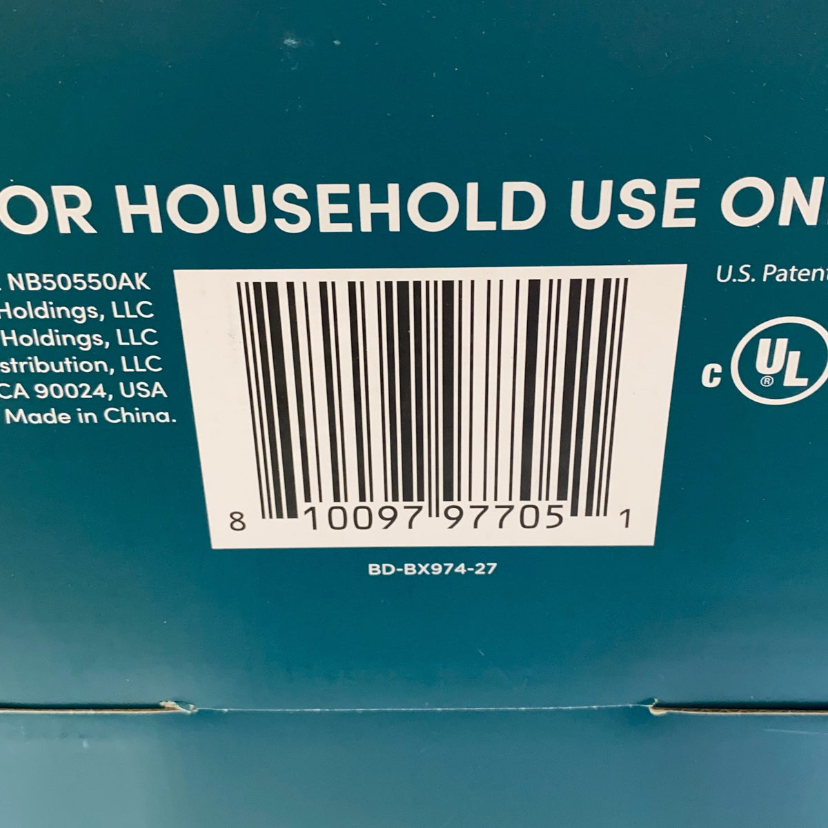 Serial #/Tag-UNT61996629Q