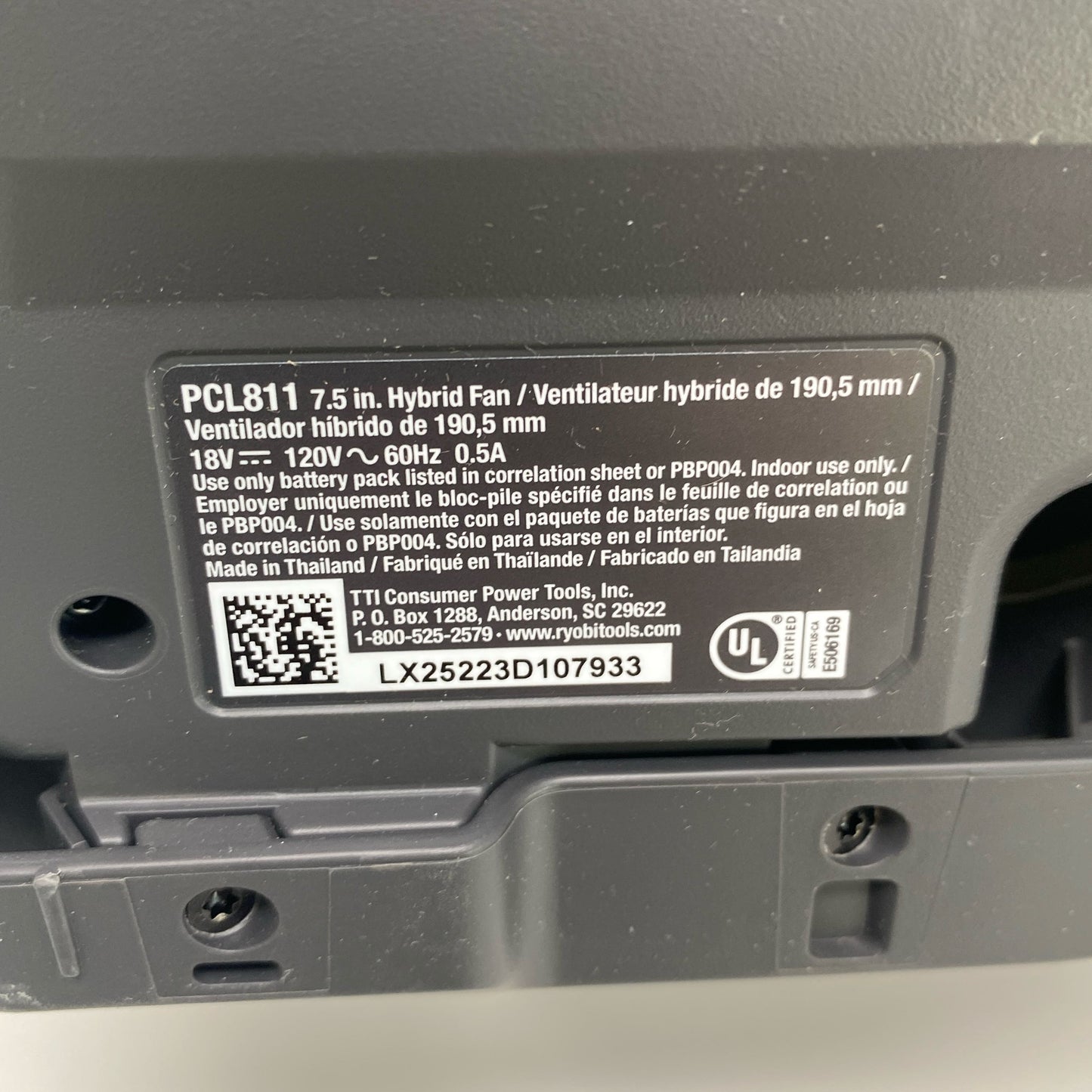 Serial #/Tag-LPNO565061850
