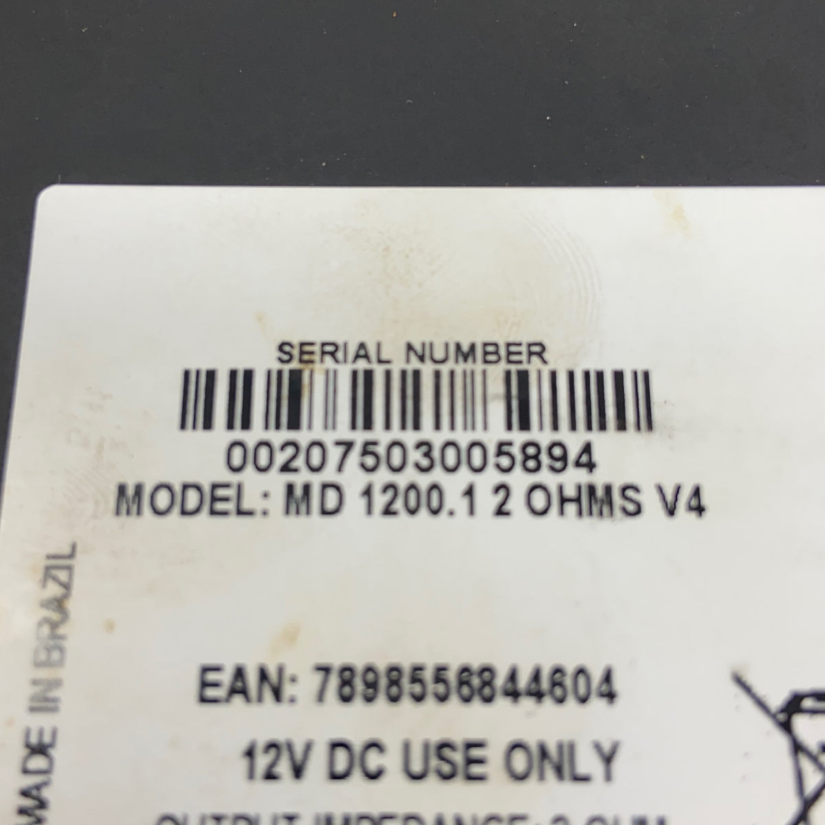 Serial #/Tag-UNT875544FZ7