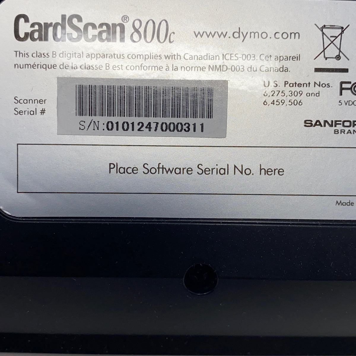 Serial #/Tag-UNT475035FFG