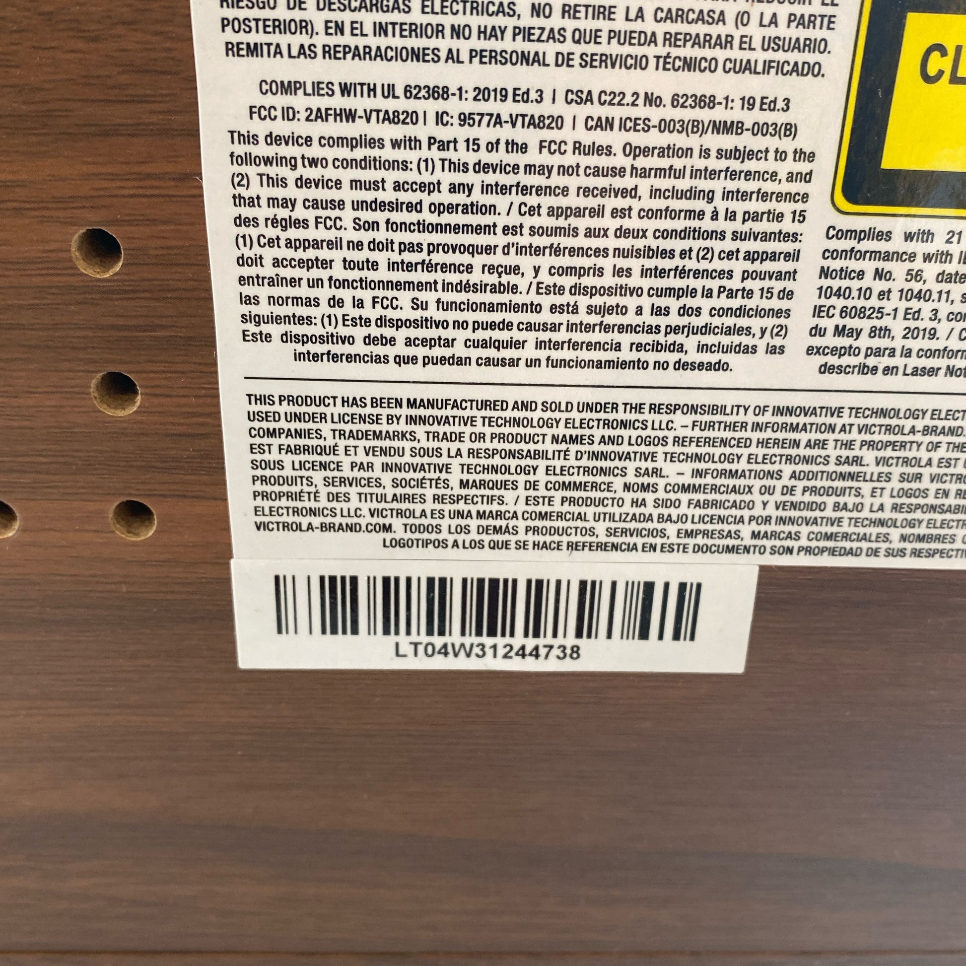 Serial #/Tag-LPNNA6VHCK776