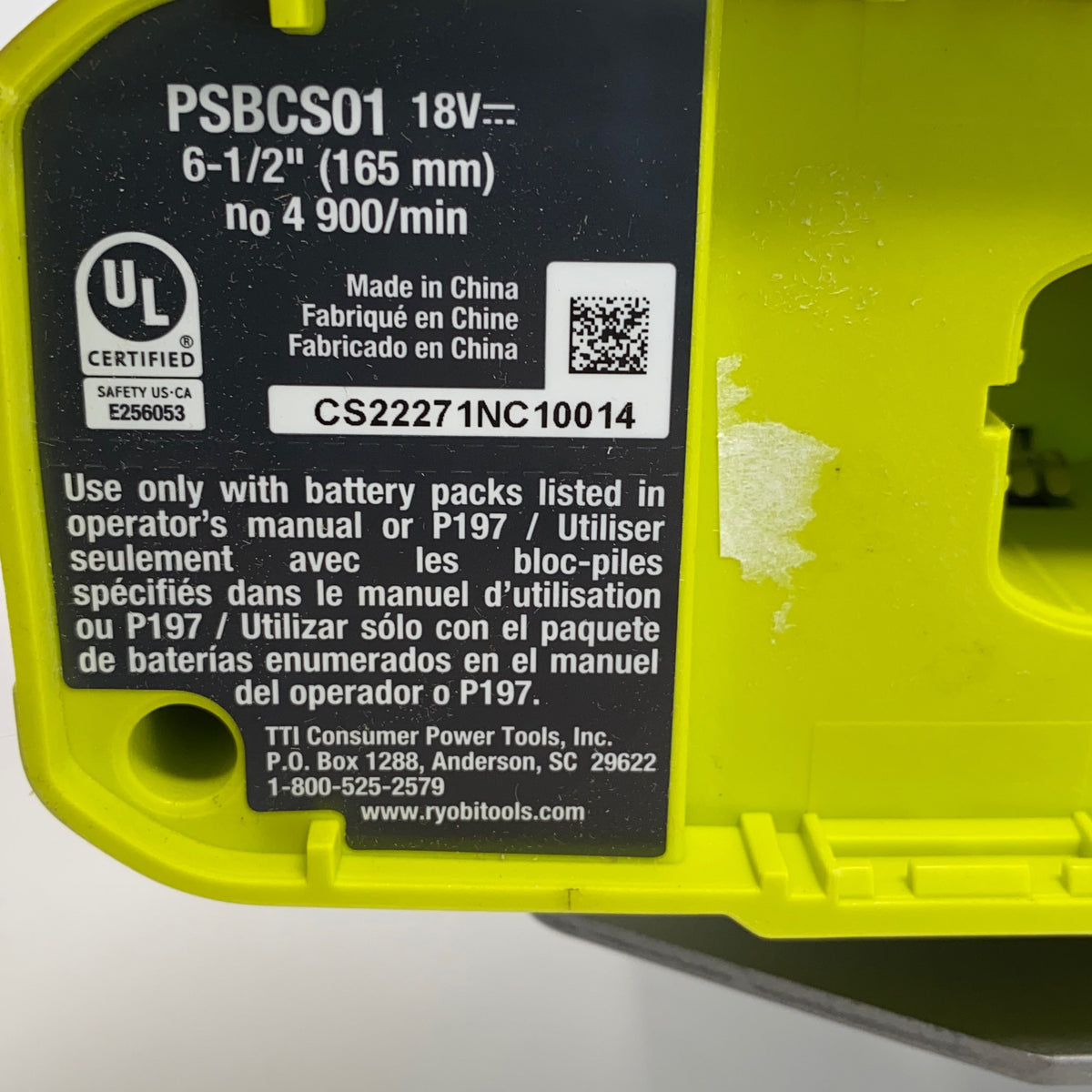 Serial #/Tag-LPNNG6QPVJ3BX