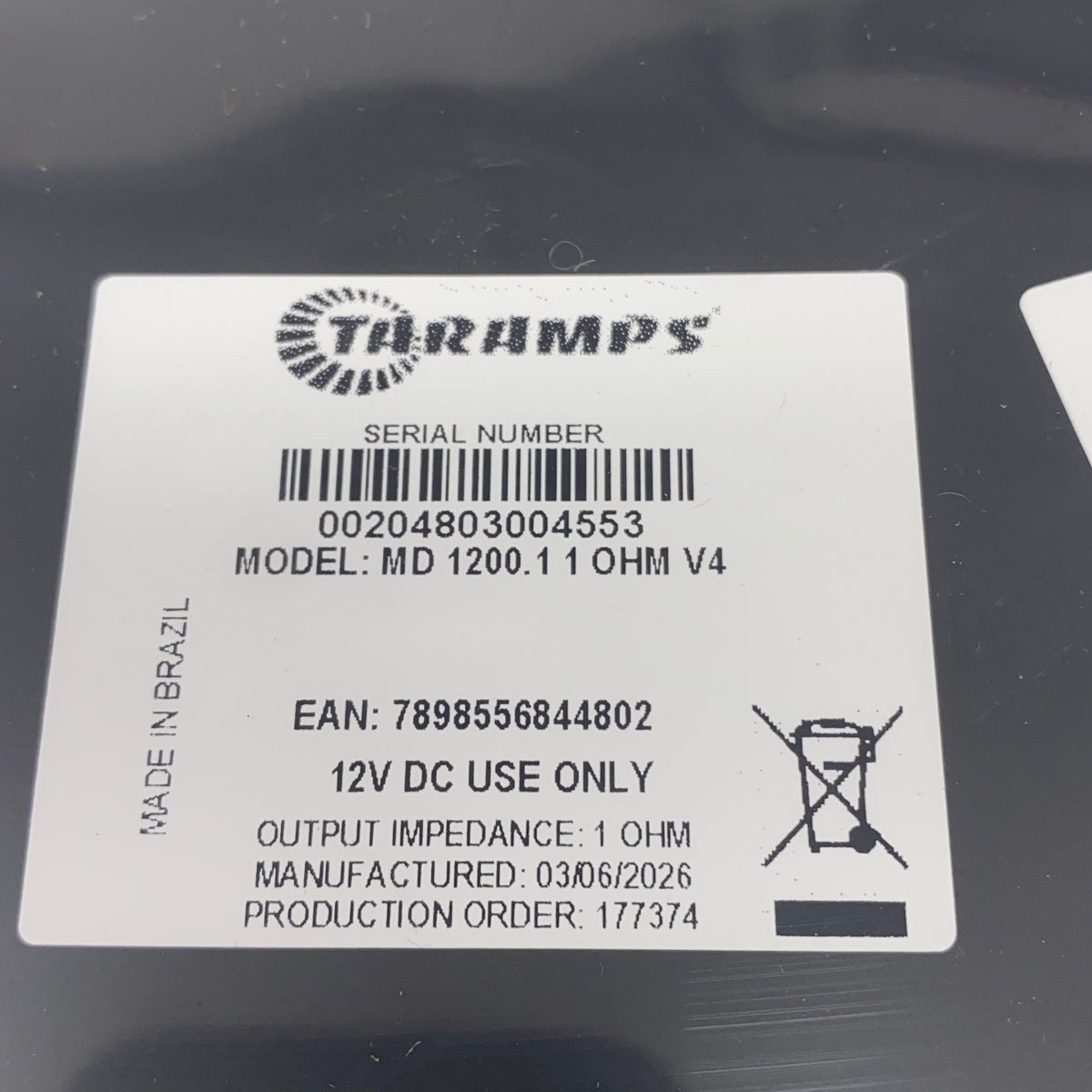 Serial #/Tag-UNT25957057V