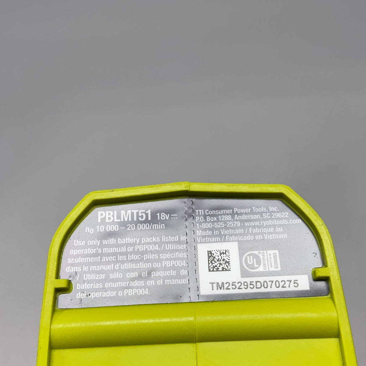 Serial #/Tag-UNT083767E3V