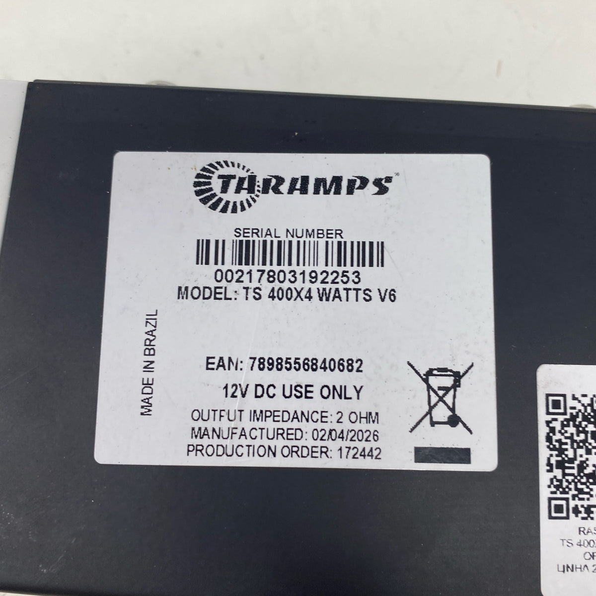 Serial #/Tag-LPNAC997420331