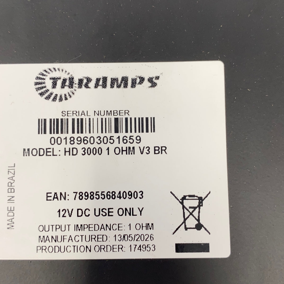 Serial #/Tag-UNT608936ZDCA