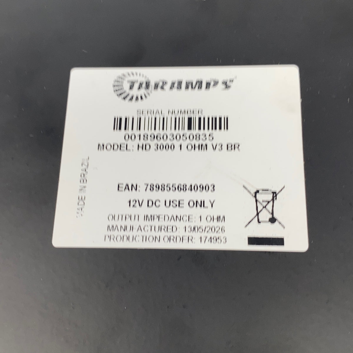Serial #/Tag-UNT082936O9T