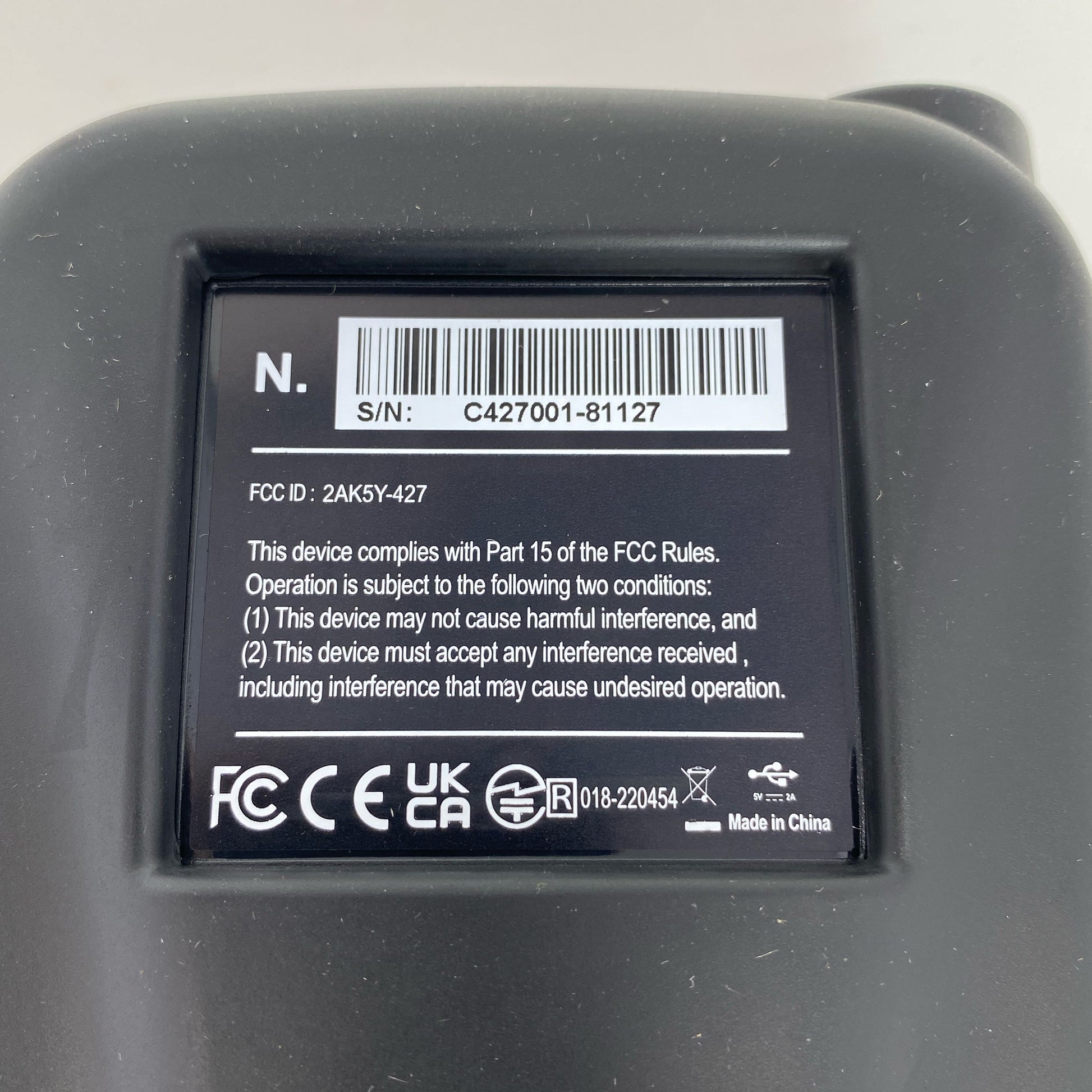 Serial #/Tag-LPNRRJE5460091